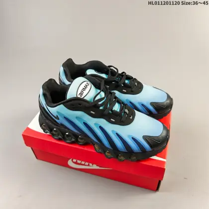 集合二 耐克 Nike Air Max DN8 全掌气垫科技运动跑步鞋FQ7860-005.鞋款采用醒目渐变织物和动态波浪状结构鞋面,搭配黑色中底和外底,以及迷你黑色 Swoosh 标志,采用 8 根压柱 Dynamic Air 气柱,将从鞋跟到脚尖的“Dynamic Air”系统直接配置在橡胶的外底上,尽可能缩短与地面的距离,实现平滑的体重移动,即刻上脚,享受非凡运动体验.环保纤维革饰片组合网眼布鞋面,耐弯折热塑框架支撑鞋身.中底搭载EVA轻量缓震,前掌和后跟配备了 Air Zoom 气垫单元.正确后跟TPU加固,鞋子引入了全掌 ReactX 泡绵中底.核心在于其八腔气垫结构.根据不同部位设定的气压值.鞋面的设计联想到上世纪末至的Air Max. 货号: IH7671 编码:HL011201120